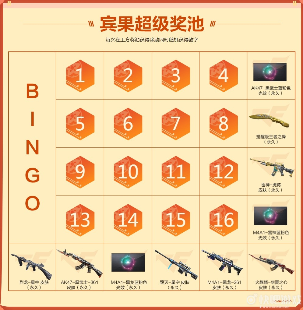 CF4月宾果活动  时隔两月的宾果携大礼归来了