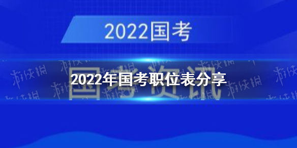 2022国考职位表分享 2022年国考有哪些职位