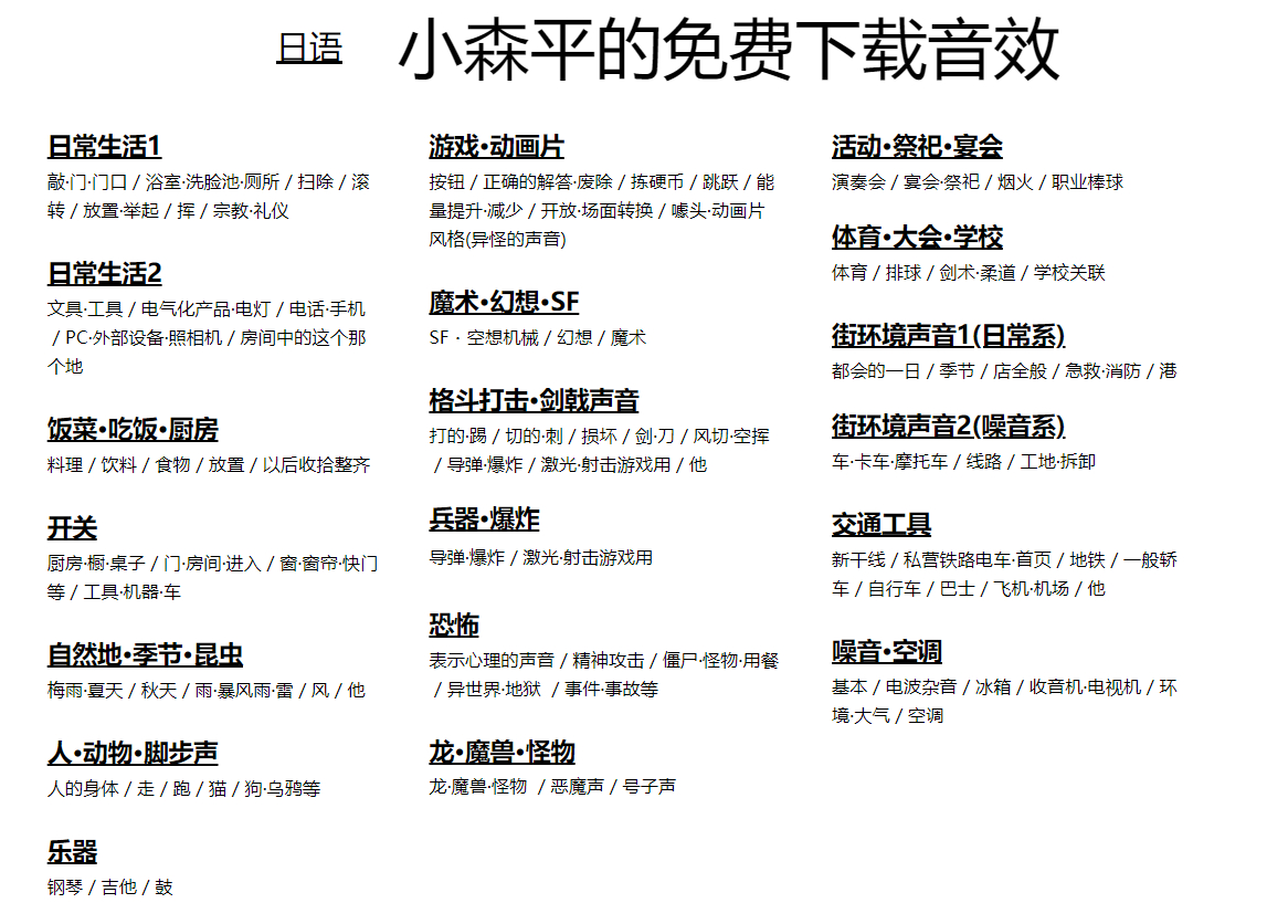 趣站分享2021年12月上：科学文库/唤醒食物/免费音效/防骚扰信息