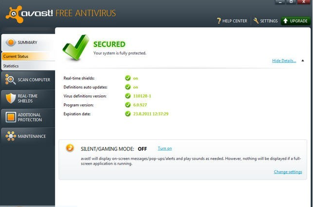 Avast! Free Antivirus v20.4.5312.0